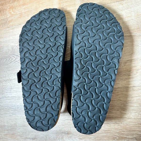 Mens Classic Birkenstock Milano Black Leather Sandals Size US 12 EU 45 - Picture 6 of 12